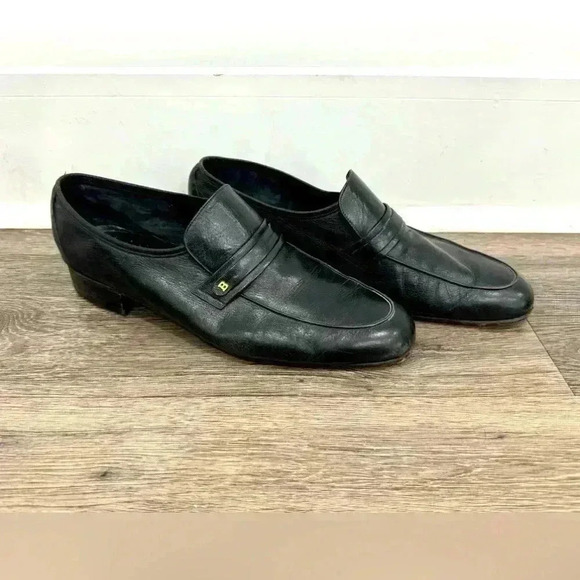 Bally Mens Black Leather Loafer Size 10 - Picture 1 of 11